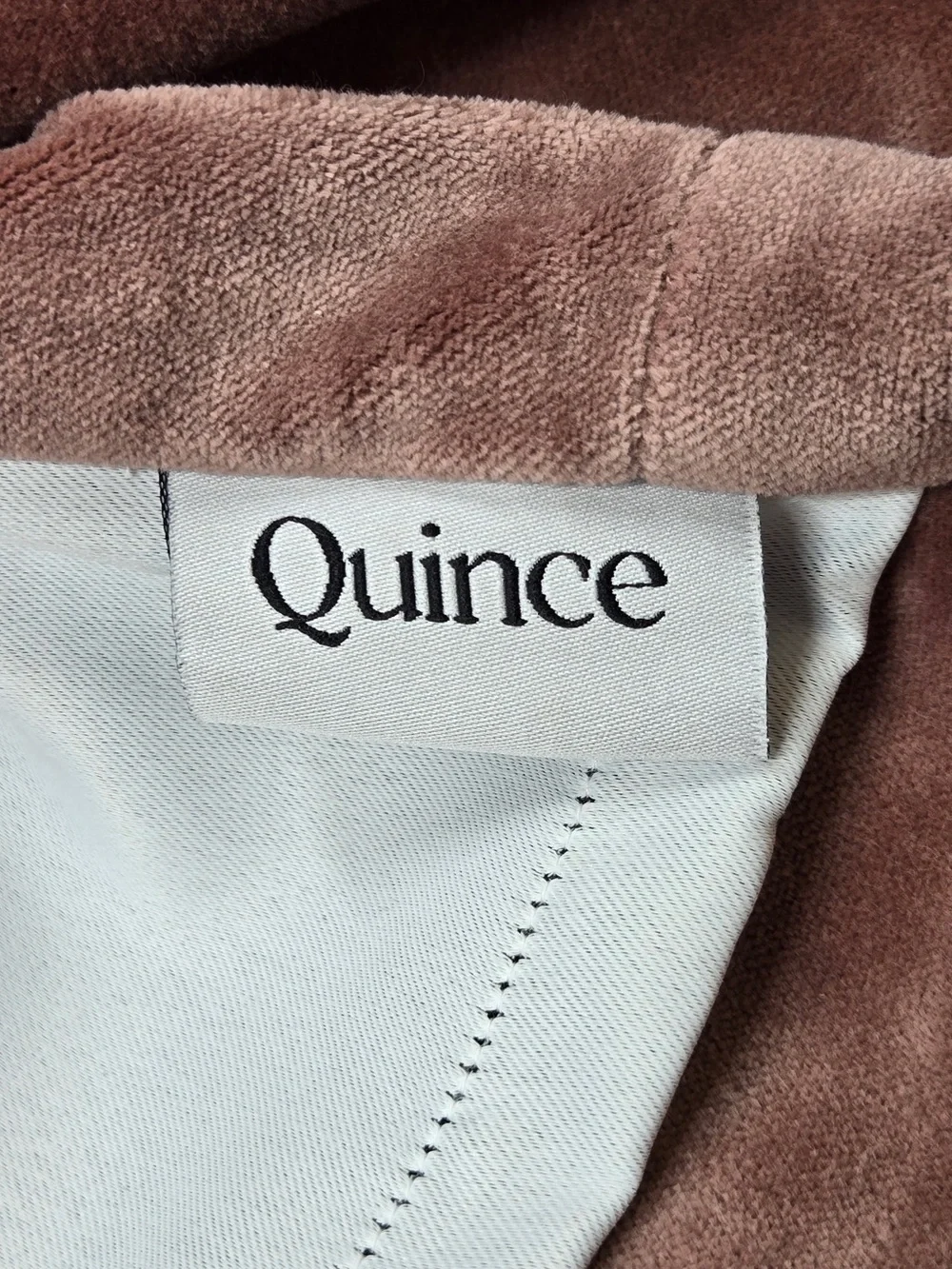 NWT QUINCE 1 48x96 Cotton Velvet True Blackout Curtain Mauve 9335